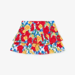 Bamboo Challis Tiered Ruffled Skirt