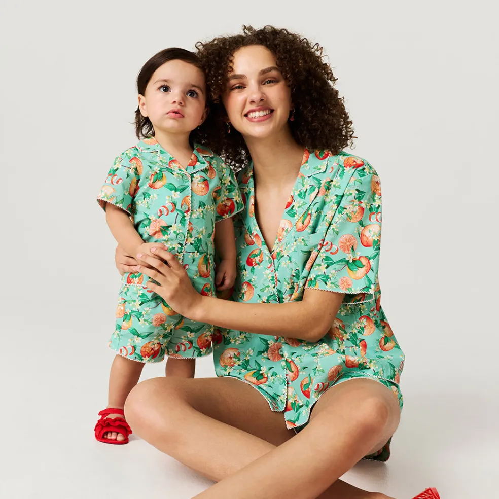 Bamboo Challis Top Short Set