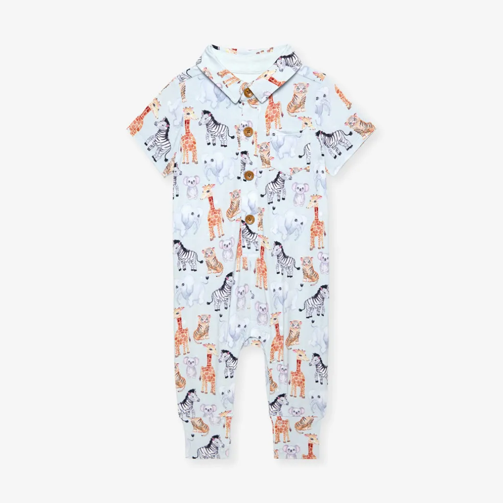 Collared Henley Romper