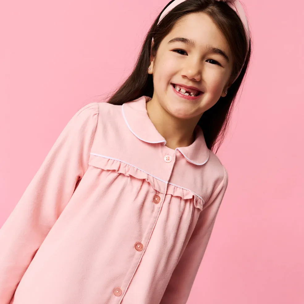 Flannelette Ruffled Pajama Set