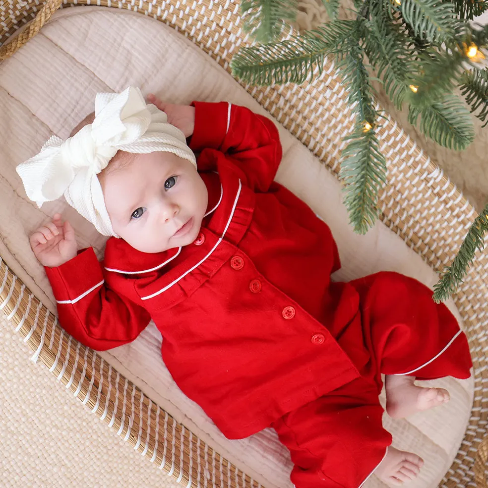 Flannelette Ruffled Pajama Set
