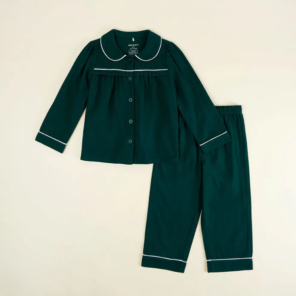 Flannelette Ruffled Pajama Set
