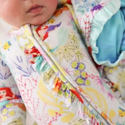 Footie Ruffled Zippered One Piece