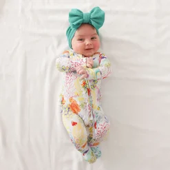 Footie Ruffled Zippered One Piece