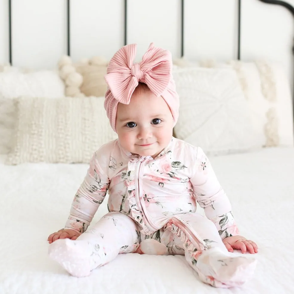 Footie Ruffled Zippered One Piece