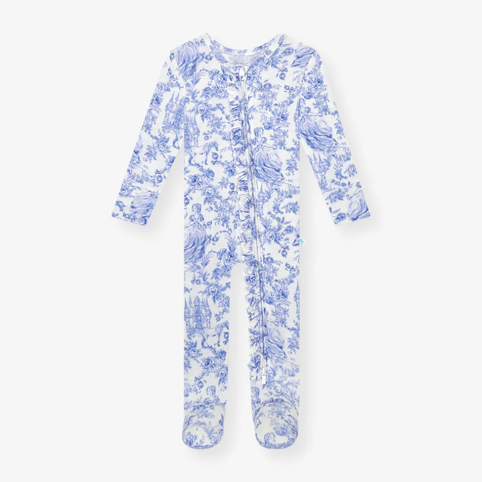 Footie Ruffled Zippered One Piece
