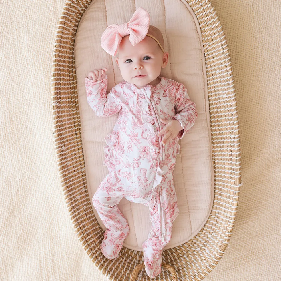 Footie Ruffled Zippered One Piece