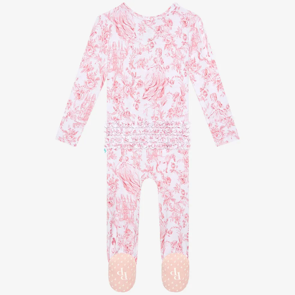 Footie Ruffled Zippered One Piece