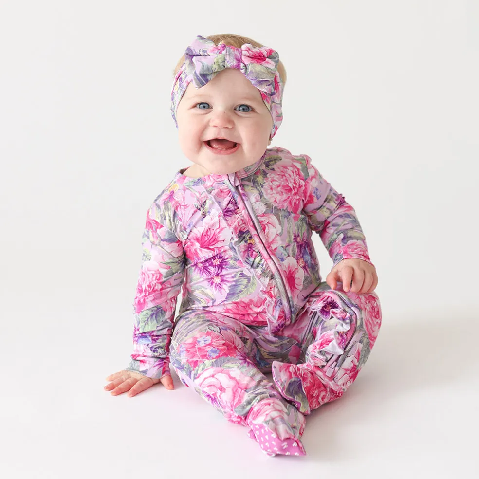 Footie Ruffled Zippered One Piece