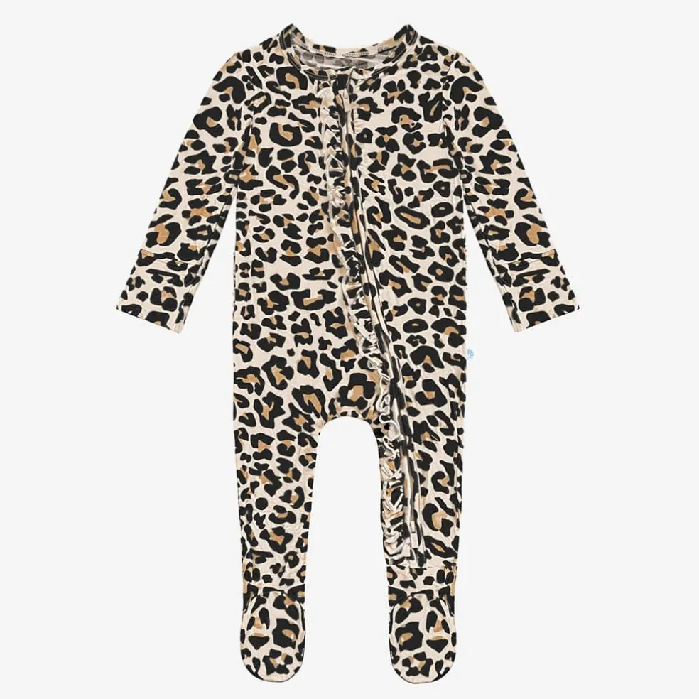 Footie Ruffled Zippered One Piece