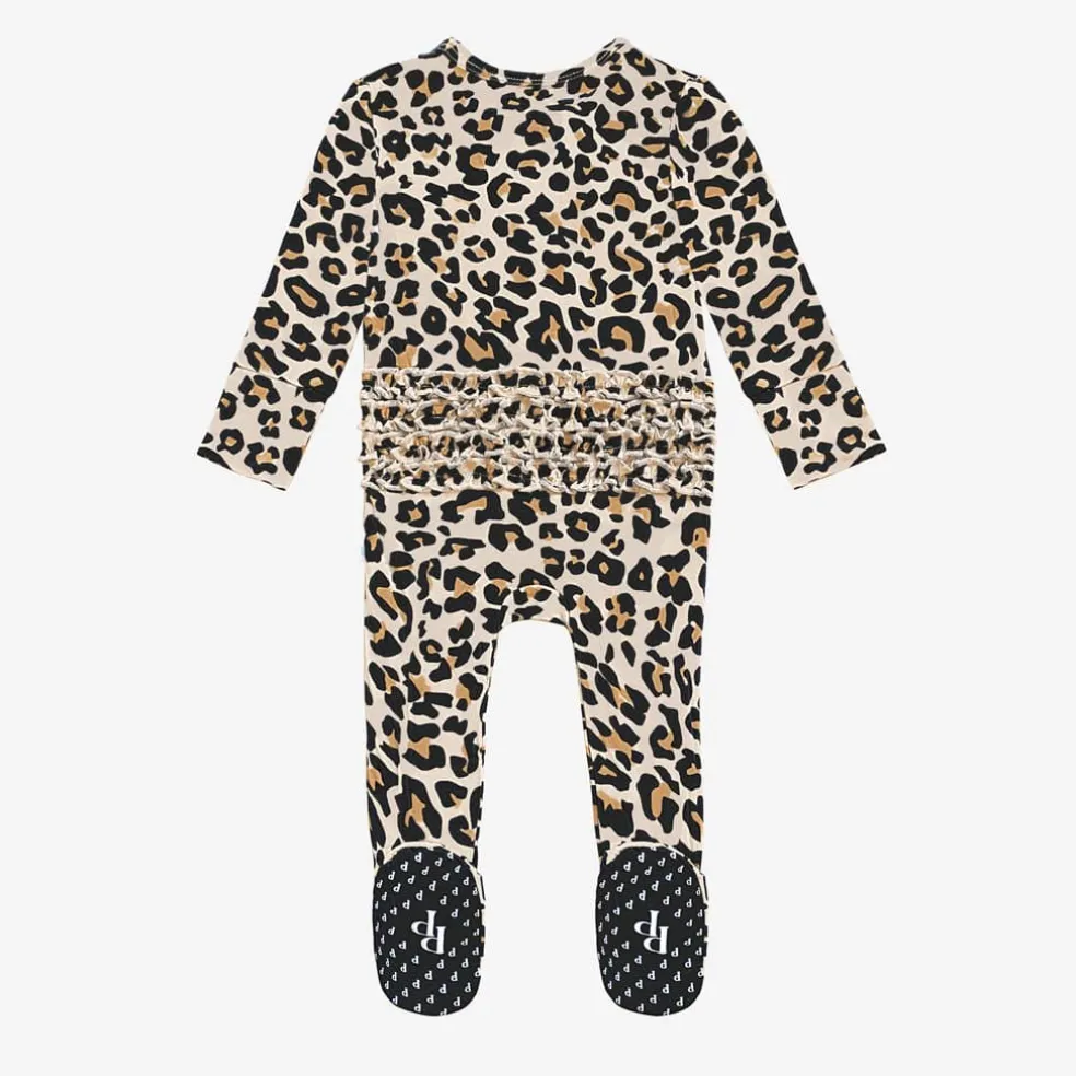 Footie Ruffled Zippered One Piece