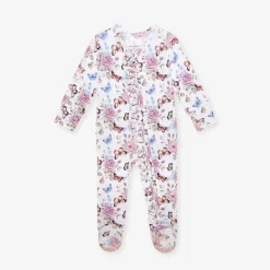 Footie Ruffled Zippered One Piece