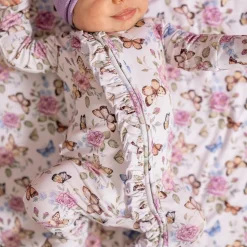 Footie Ruffled Zippered One Piece