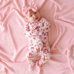Footie Ruffled Zippered One Piece