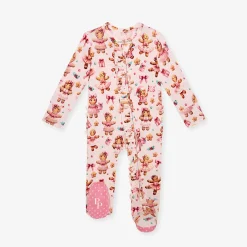 Footie Ruffled Zippered One Piece