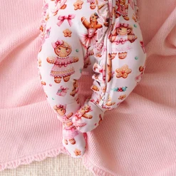 Footie Ruffled Zippered One Piece