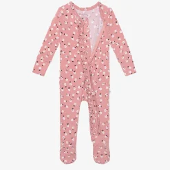 Footie Ruffled Zippered One Piece