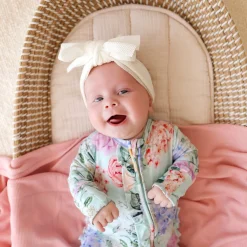 Footie Ruffled Zippered One Piece