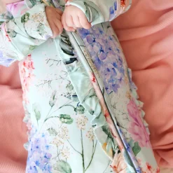 Footie Ruffled Zippered One Piece