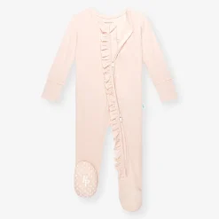 Footie Ruffled Zippered One Piece