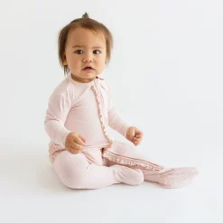 Footie Ruffled Zippered One Piece
