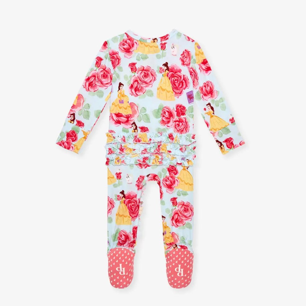 Footie Ruffled Zippered One Piece
