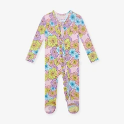 Footie Ruffled Zippered One Piece