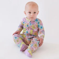 Footie Ruffled Zippered One Piece