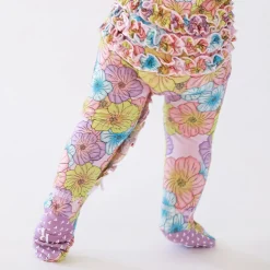 Footie Ruffled Zippered One Piece