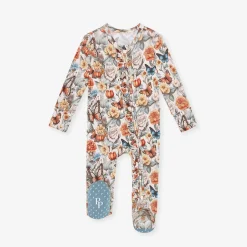 Footie Ruffled Zippered One Piece