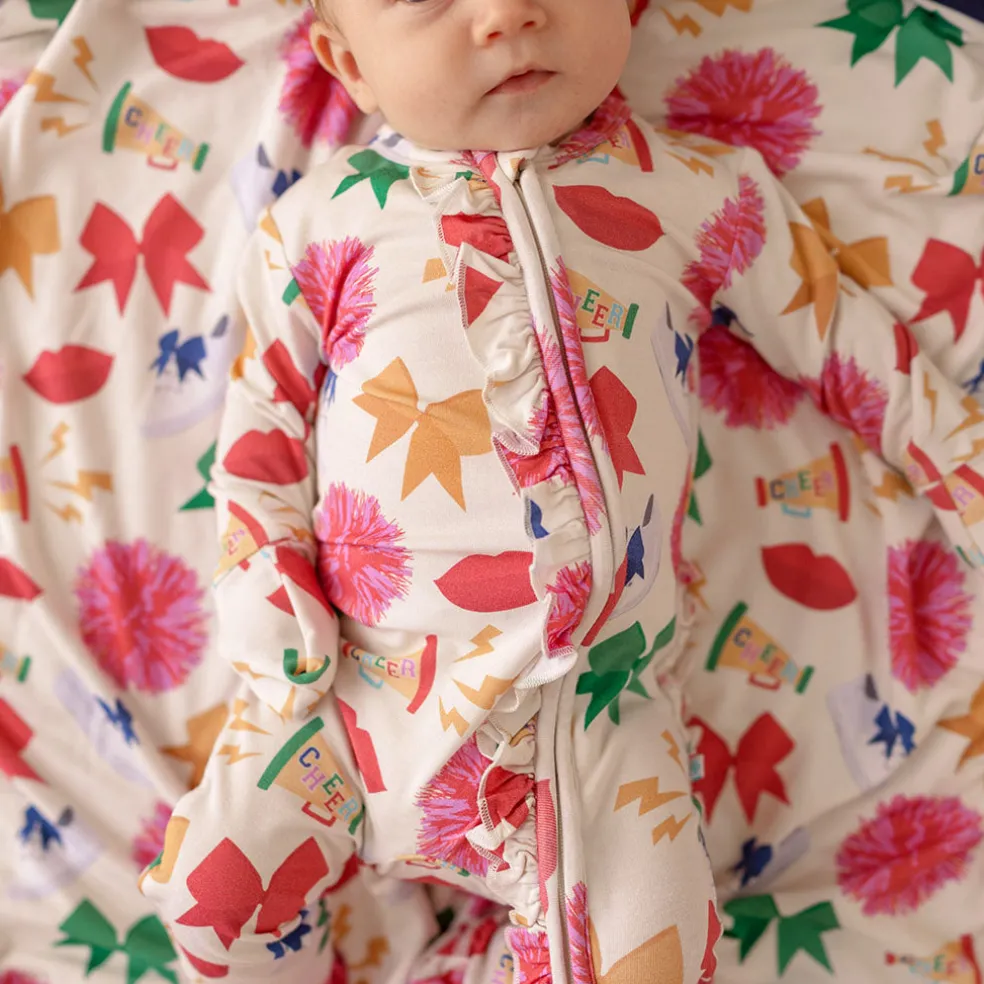Footie Ruffled Zippered One Piece