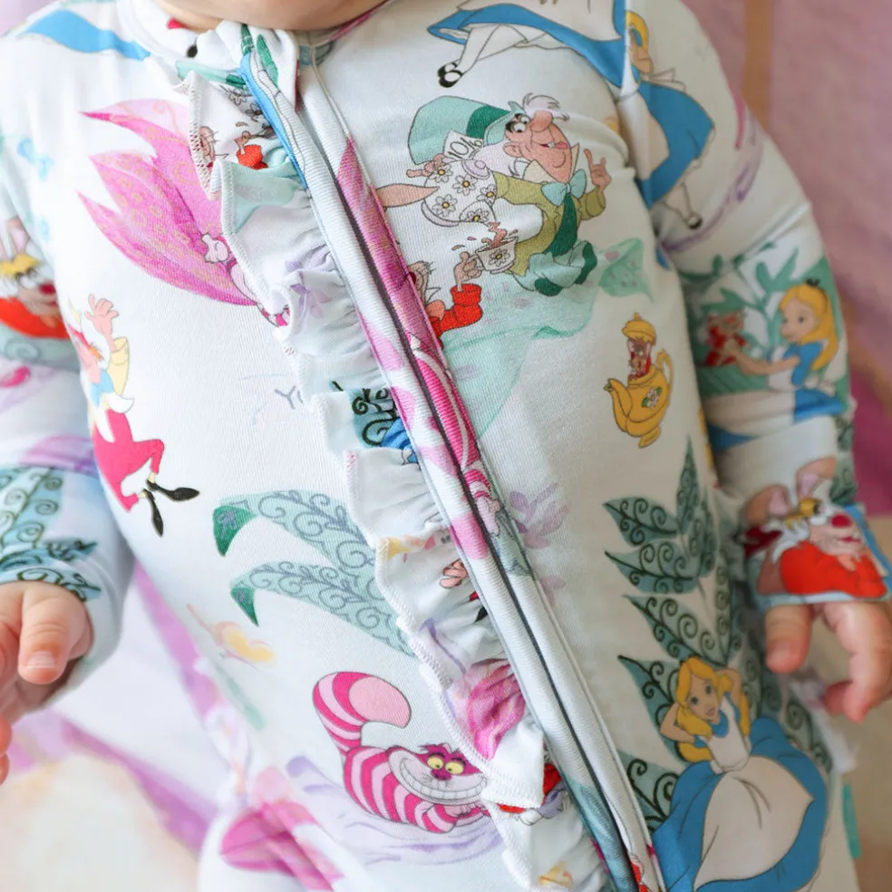 Footie Ruffled Zippered One Piece