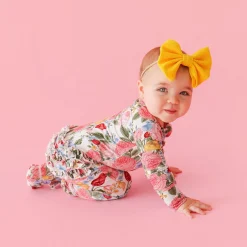 Footie Ruffled Zippered One Piece