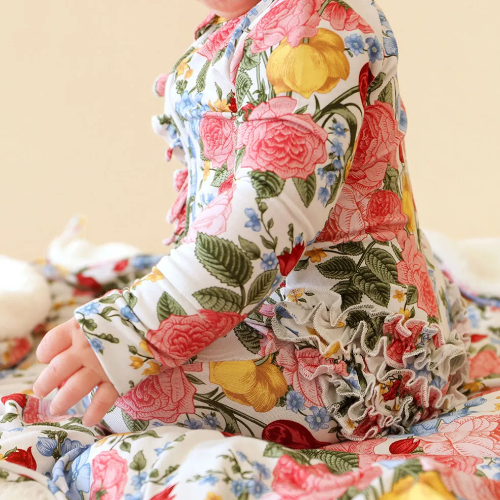 Footie Ruffled Zippered One Piece