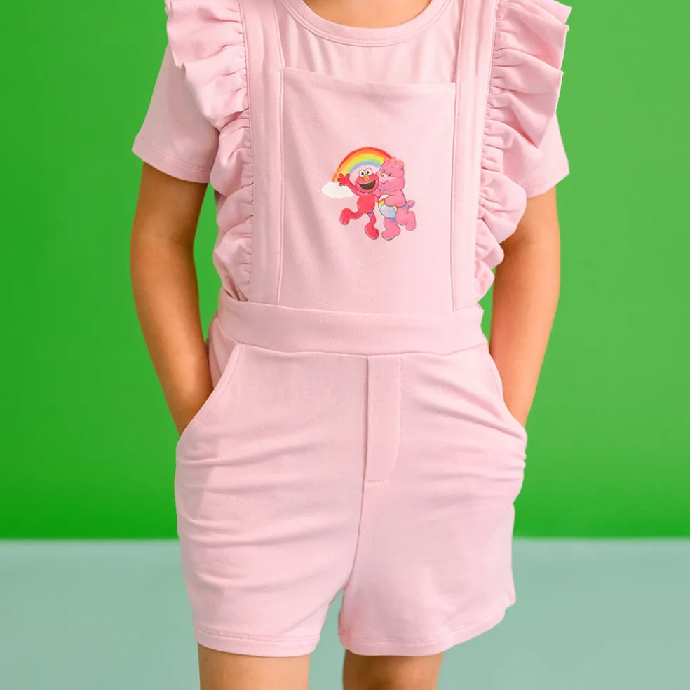 French Terry Graphic Short Overalls