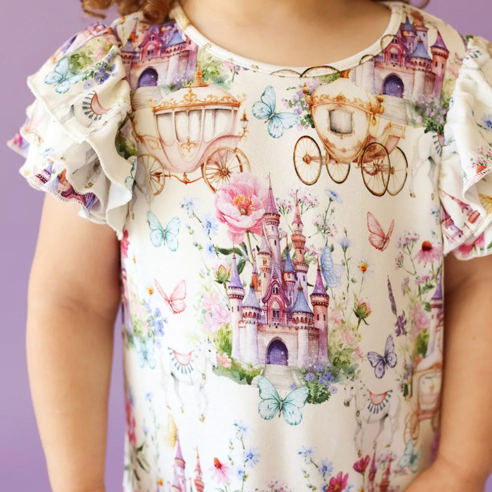 French Terry Ruffled Dress