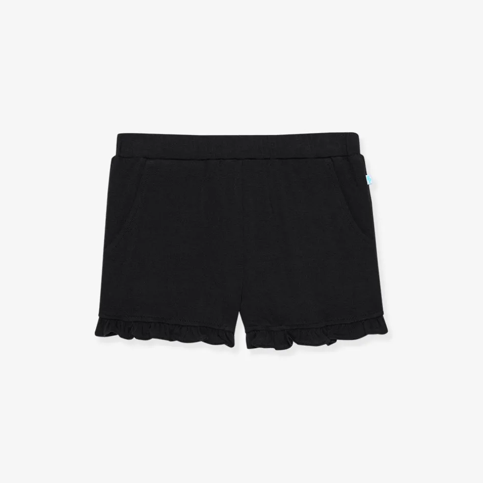 French Terry Ruffled Shorts
