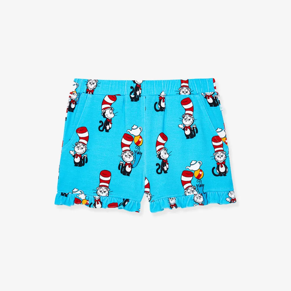 French Terry Ruffled Shorts