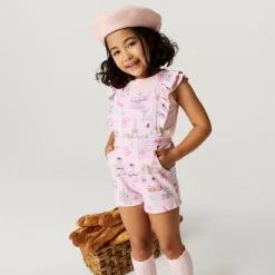French Terry Short Overalls