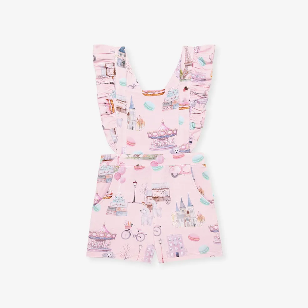 French Terry Short Overalls
