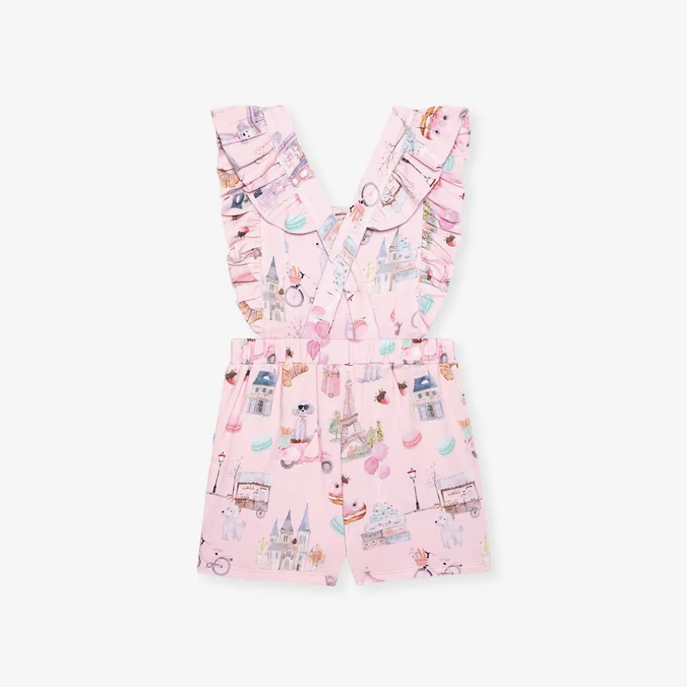 French Terry Short Overalls