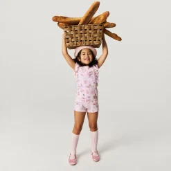 French Terry Short Overalls