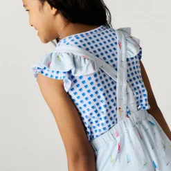 French Terry Short Overalls