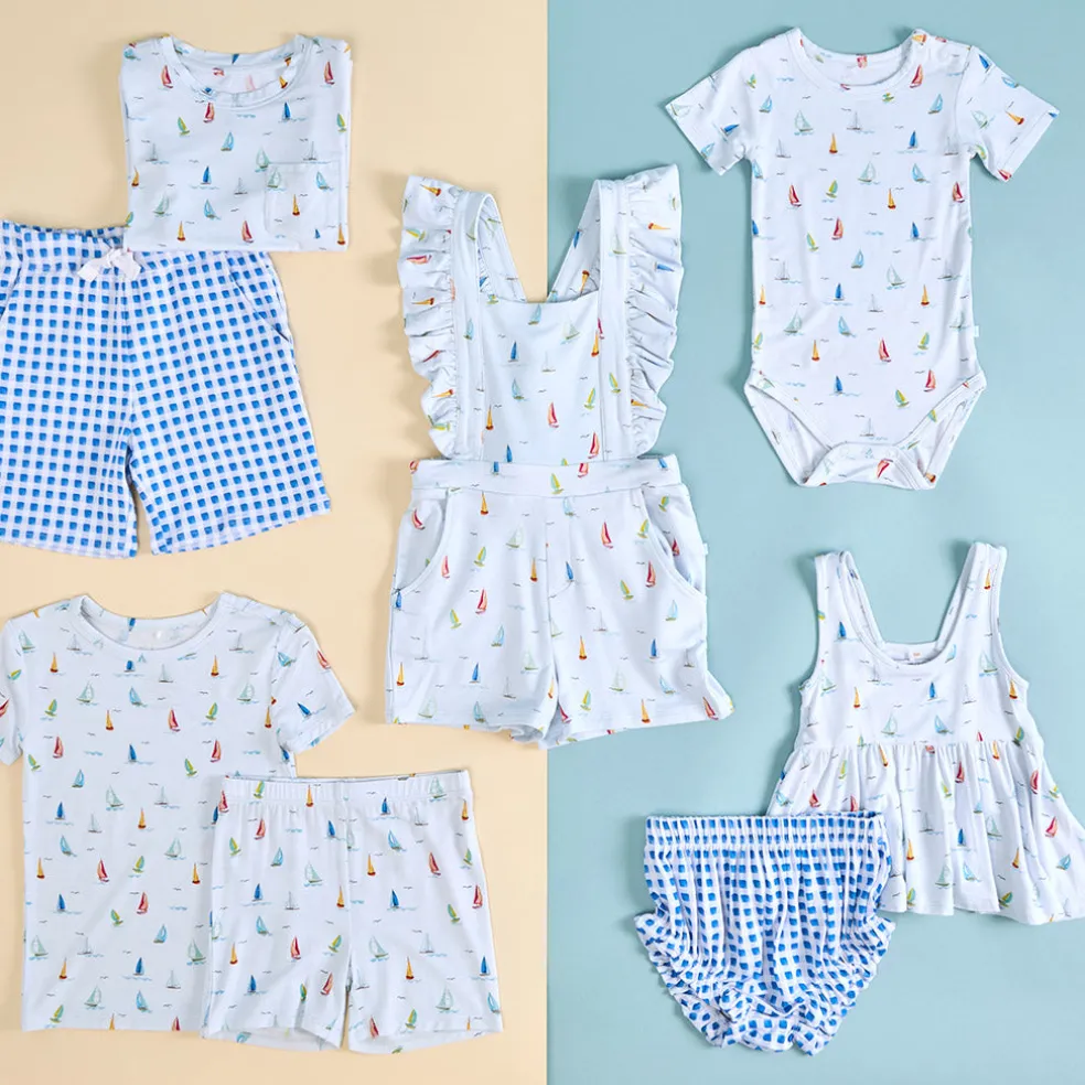 French Terry Short Overalls