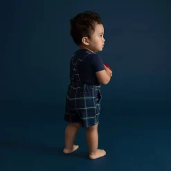 French Terry Short Overalls