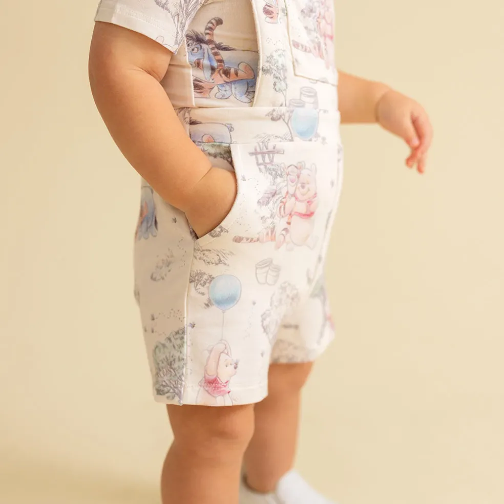 French Terry Short Overalls
