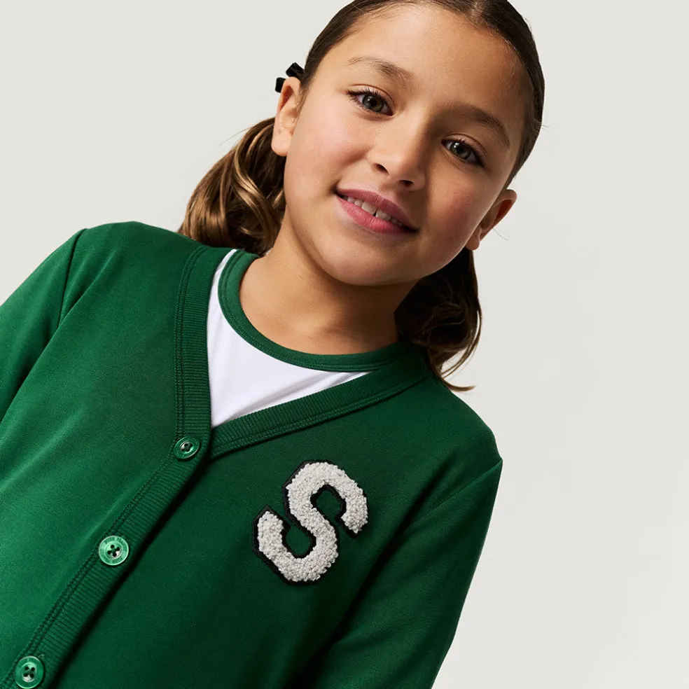 French Terry Varsity Cardigan