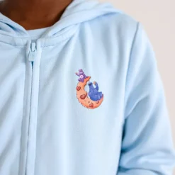 French Terry Zippered Graphic Hoodie