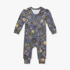 French Terry Zippered Hooded Romper