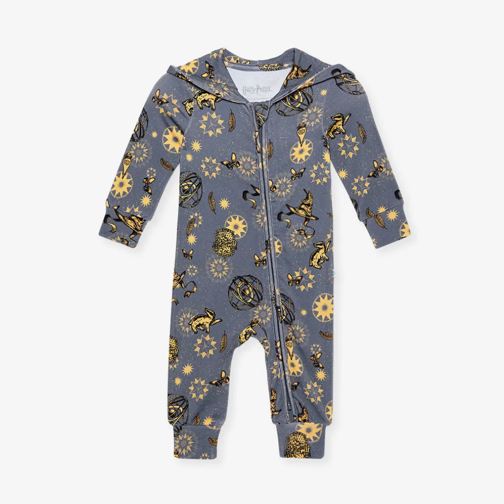 French Terry Zippered Hooded Romper